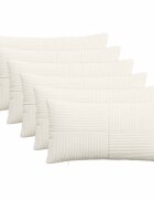 vidaXL Калъфка за възглавница 6 pcs ALMELO Кремаво 40 x 80 cm кордурой