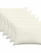 vidaXL Калъфка за възглавница 6 pcs ALMELO Кремаво 50 x 70 cm кордурой