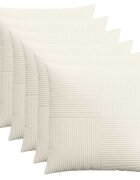 vidaXL Калъфка за възглавница 6 pcs ALMELO Кремаво 60 x 60 cm кордурой
