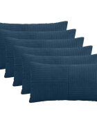 vidaXL Калъфка за възглавница 6 pcs ALMELO Морски син 40 x 80 cm
