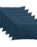 vidaXL Калъфка за възглавница 6 pcs ALMELO Морски син 50 x 75 cm