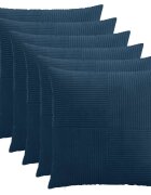 vidaXL Калъфка за възглавница 6 pcs ALMELO Морски син 80 x 80 cm