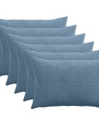 vidaXL Калъфка за възглавница 6 pcs ALMELO Синьо 30 x 50 cm кордурой