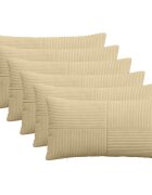 vidaXL Калъфка за възглавница 6 pcs ALMELO Сивозелен 40 x 80 cm