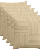 vidaXL Калъфка за възглавница 6 pcs ALMELO Сивозелен 70 x 70 cm