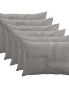 vidaXL Калъфка за възглавница 6 pcs ALMELO Светлосиво 30 x 50 cm