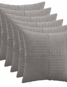 vidaXL Калъфка за възглавница 6 pcs ALMELO Светлосиво 35 x 35 cm