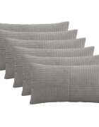 vidaXL Калъфка за възглавница 6 pcs ALMELO Светлосиво 40 x 80 cm
