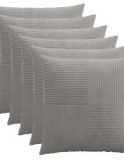 vidaXL Калъфка за възглавница 6 pcs ALMELO Светлосиво 60 x 60 cm