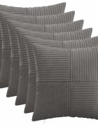 vidaXL Калъфка за възглавница 6 pcs ALMELO Тъмносиво 40 x 40 cm