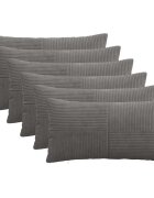 vidaXL Калъфка за възглавница 6 pcs ALMELO Тъмносиво 40 x 70 cm