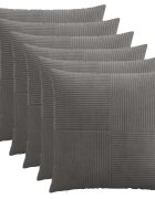 vidaXL Калъфка за възглавница 6 pcs ALMELO Тъмносиво 70 x 70 cm