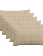 vidaXL Калъфка за възглавница 6 pcs ALMELO Таупе 40 x 70 cm кордурой