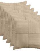 vidaXL Калъфка за възглавница 6 pcs ALMELO Таупе 50 x 50 cm кордурой