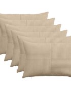 vidaXL Калъфка за възглавница 6 pcs ALMELO Таупе 50 x 80 cm кордурой