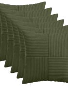 vidaXL Калъфка за възглавница 6 pcs ALMELO Зелено 50 x 50 cm кордурой