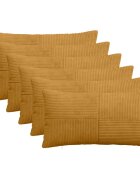 vidaXL Калъфка за възглавница 6 pcs ALMELO Жълто 40 x 80 cm кордурой
