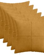 vidaXL Калъфка за възглавница 6 pcs ALMELO Жълто 50 x 50 cm кордурой
