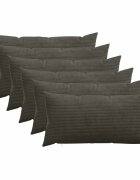 vidaXL Калъфка за възглавница 6 pcs HEERLEN Антрацит 40 x 80 cm
