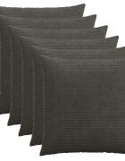vidaXL Калъфка за възглавница 6 pcs HEERLEN Антрацит 60 x 60 cm