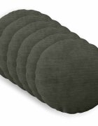 vidaXL Калъфка за възглавница 6 pcs HEERLEN Антрацит Ø 50 cm кордурой