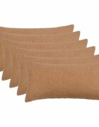 vidaXL Калъфка за възглавница 6 pcs HEERLEN Бежово 40 x 80 cm Букле