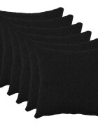 vidaXL Калъфка за възглавница 6 pcs HEERLEN Черно 30 x 30 cm Букле