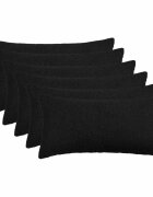 vidaXL Калъфка за възглавница 6 pcs HEERLEN Черно 40 x 80 cm Букле