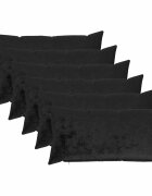vidaXL Калъфка за възглавница 6 pcs HEERLEN Черно 40 x 80 cm Фланела