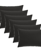 vidaXL Калъфка за възглавница 6 pcs HEERLEN Черно 50 x 70 cm Полиестер