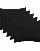 vidaXL Калъфка за възглавница 6 pcs HEERLEN Черно 50 x 75 cm Букле