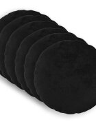 vidaXL Калъфка за възглавница 6 pcs HEERLEN Черно Ø 40 cm Фланела