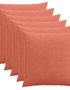 vidaXL Калъфка за възглавница 6 pcs HEERLEN Червено оранжево кордурой