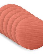 vidaXL Калъфка за възглавница 6 pcs HEERLEN Червено оранжево Ø 60 cm