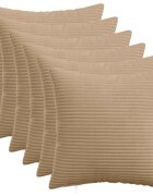 vidaXL Калъфка за възглавница 6 pcs HEERLEN Кафяво 50 x 50 cm кордурой