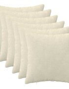 vidaXL Калъфка за възглавница 6 pcs HEERLEN Кремаво 30 x 30 cm