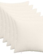 vidaXL Калъфка за възглавница 6 pcs HEERLEN Кремаво 40 x 40 cm