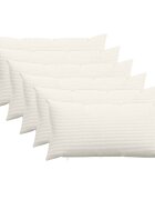 vidaXL Калъфка за възглавница 6 pcs HEERLEN Кремаво 40 x 80 cm