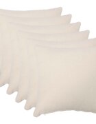 vidaXL Калъфка за възглавница 6 pcs HEERLEN Кремаво 45 x 45 cm Букле