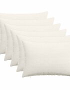 vidaXL Калъфка за възглавница 6 pcs HEERLEN Кремаво 50 x 75 cm