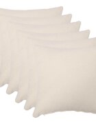 vidaXL Калъфка за възглавница 6 pcs HEERLEN Кремаво 60 x 60 cm Букле
