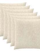 vidaXL Калъфка за възглавница 6 pcs HEERLEN Кремаво 80 x 80 cm