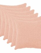 vidaXL Калъфка за възглавница 6 pcs HEERLEN Розово 35 x 35 cm Букле