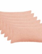 vidaXL Калъфка за възглавница 6 pcs HEERLEN Розово 40 x 80 cm Букле