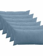 vidaXL Калъфка за възглавница 6 pcs HEERLEN Синьо 40 x 80 cm кордурой