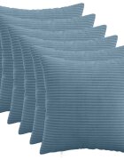 vidaXL Калъфка за възглавница 6 pcs HEERLEN Синьо 50 x 50 cm кордурой
