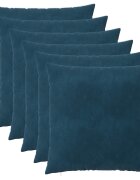 vidaXL Калъфка за възглавница 6 pcs HEERLEN Синьо 60 x 60 cm Кадифе