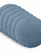vidaXL Калъфка за възглавница 6 pcs HEERLEN Синьо Ø 40 cm кордурой