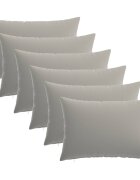 vidaXL Калъфка за възглавница 6 pcs HEERLEN Сиво 50 x 80 cm Полиестер