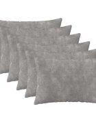vidaXL Калъфка за възглавница 6 pcs HEERLEN Светлосиво 30 x 50 cm